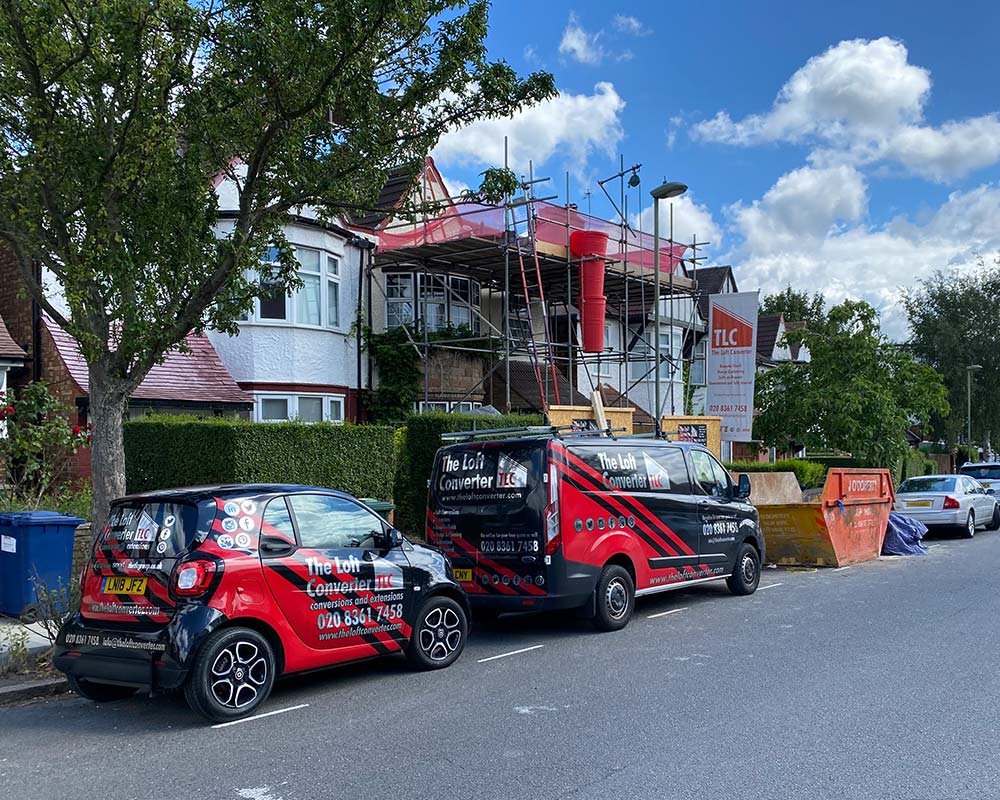 The Loft Converter on-site at Essex loft conversion